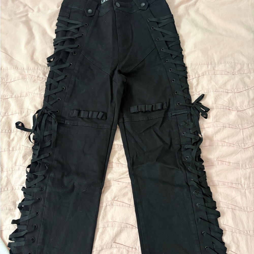 I.AM.GIA Black Buttoned Pants